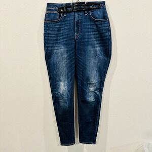 Madewell Jeans Womens Curvy High Rise Skinny Stretch Denim MB379 Dark Wash SZ 30